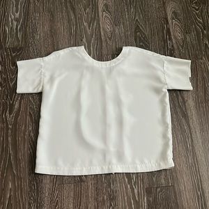 Madewell White Tie-Back Top